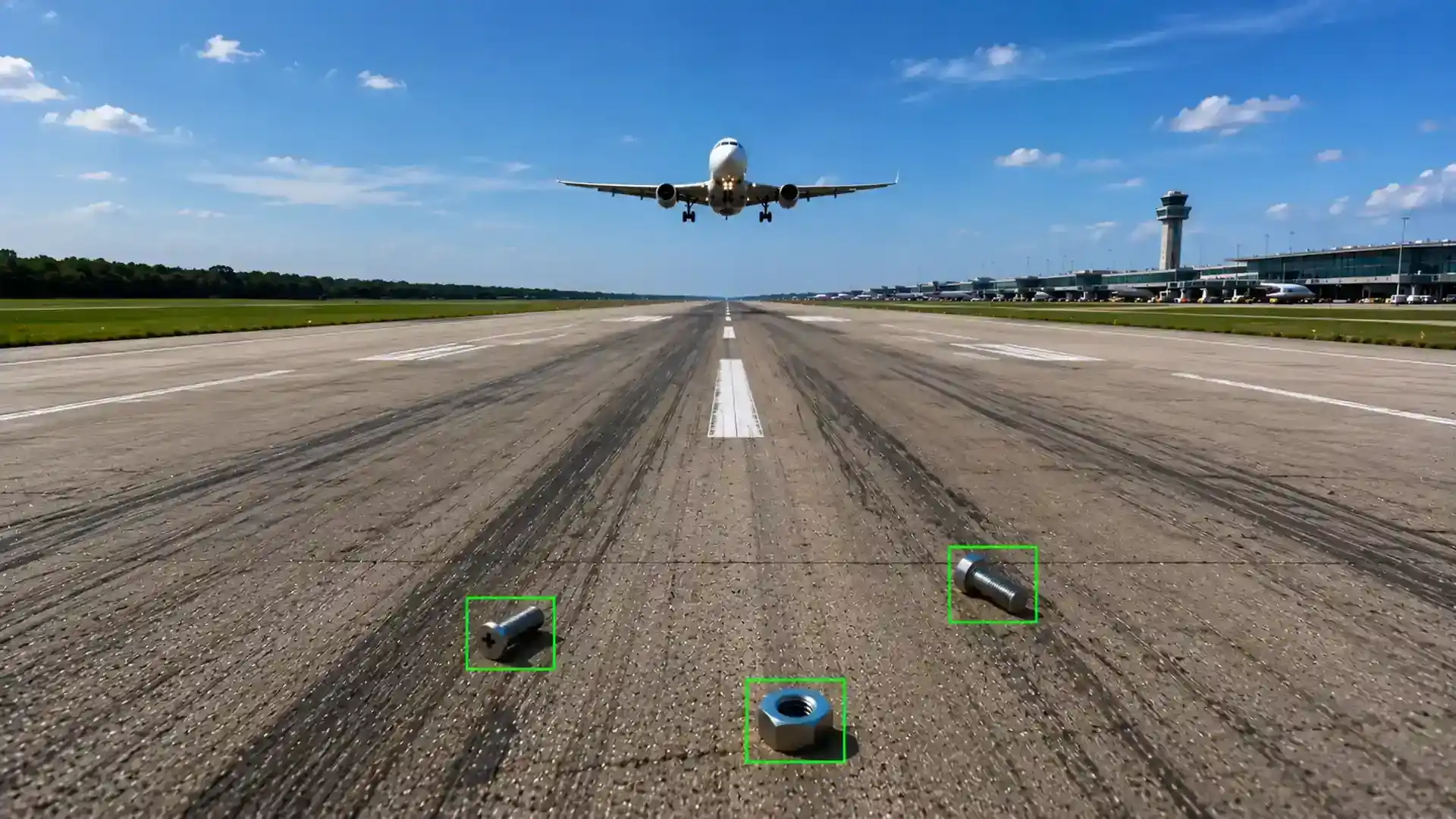 Mobile foreign object debris detection system for airport runways