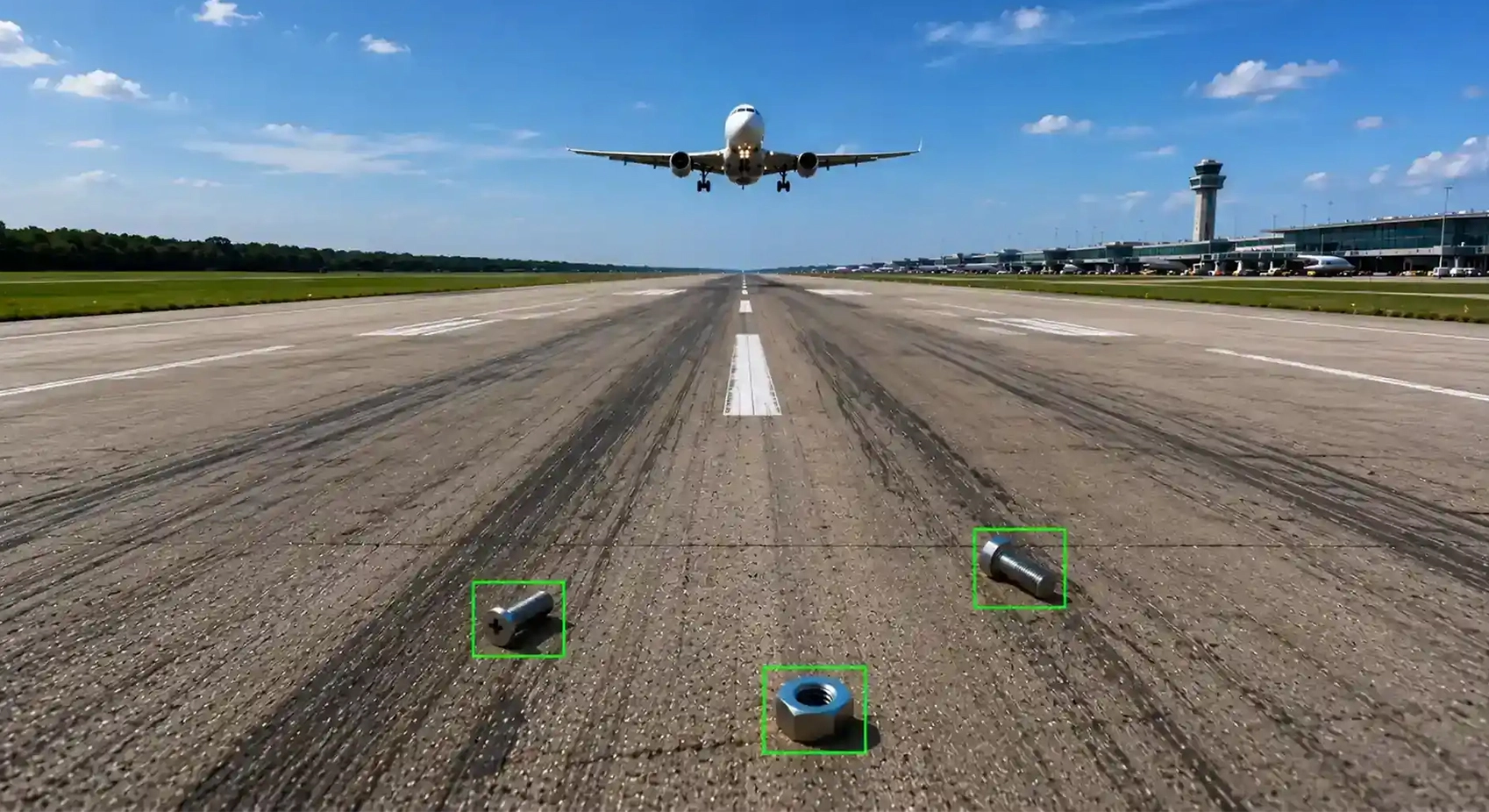 Mobile foreign object debris detection system for airport runways